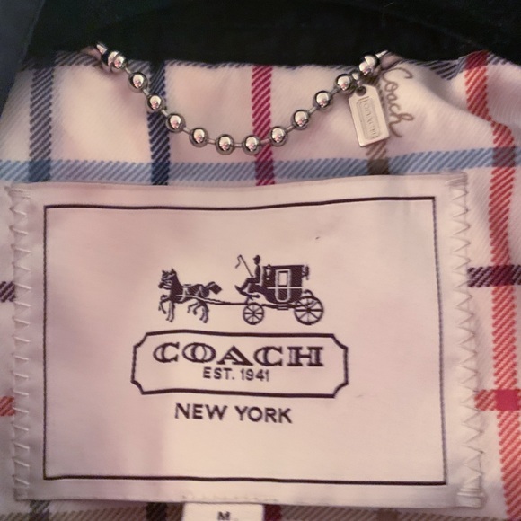 Coach Black Tattersall Short Belted Trench - Picture 5 of 9